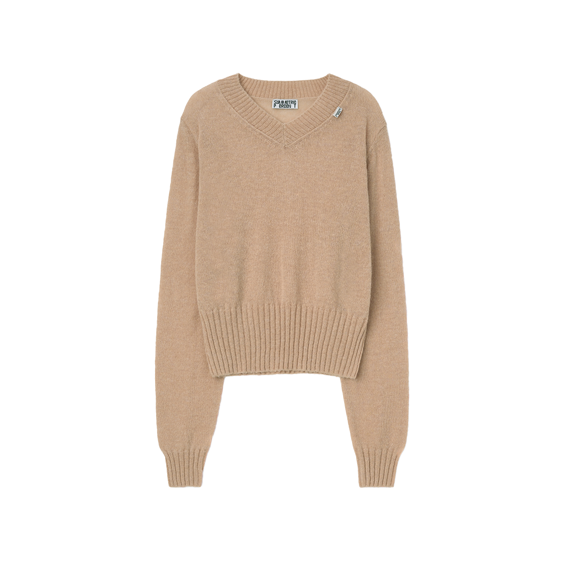 SW2E4KT10BE symmetric percent Baby Logo Knit Top Peach Beige