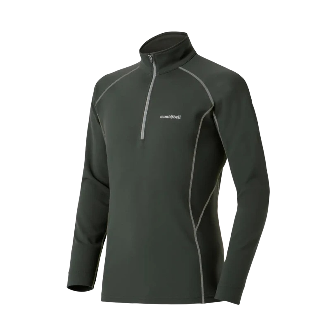 1114610 Montbell Wickron Zeo Thermal Long Sleeve Zip Shirt Dark Gray