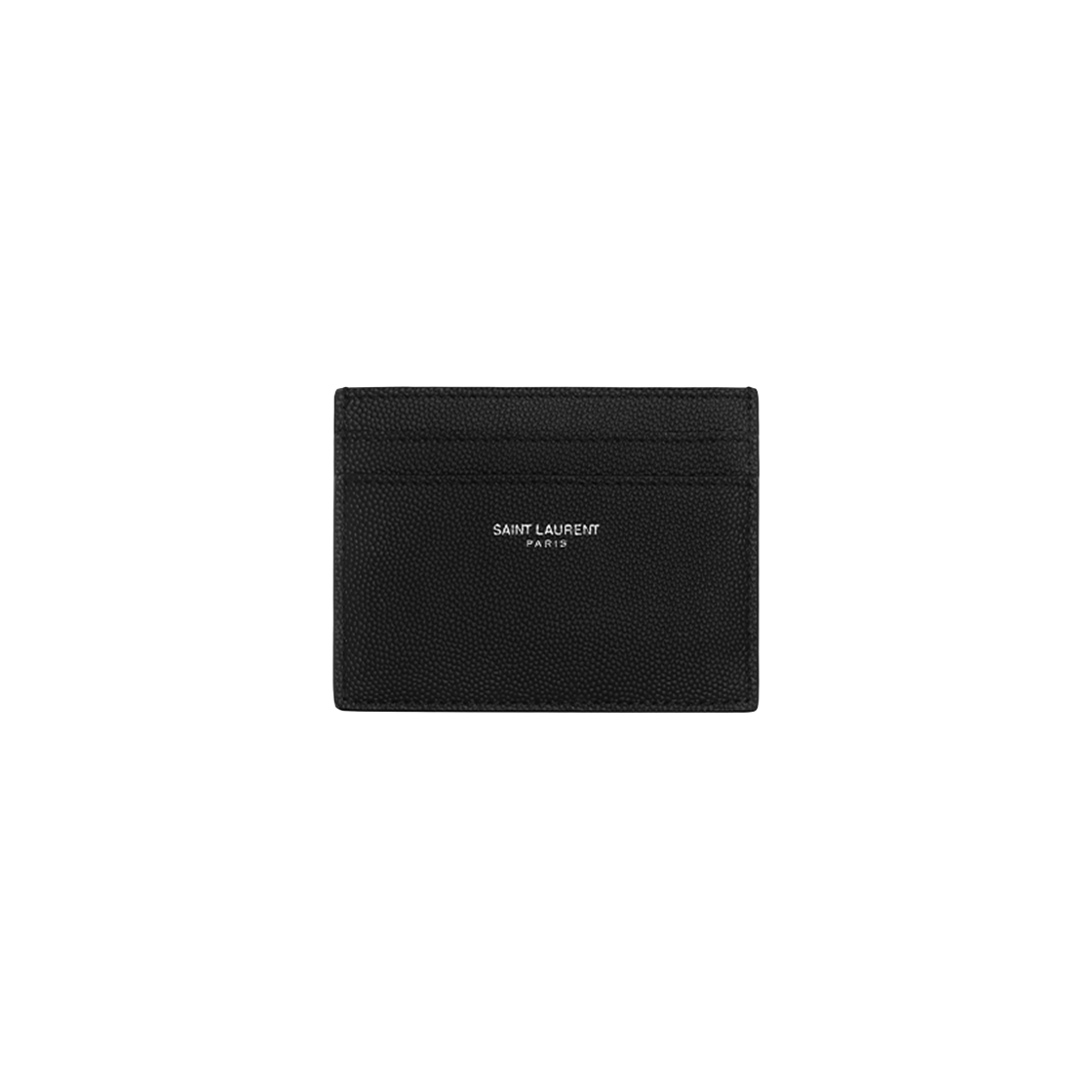375946 BTY0N 1000 [20% 쿠폰] Saint Laurent Paris Credit Card Case in Grain de Poudre Embossed Leather Black