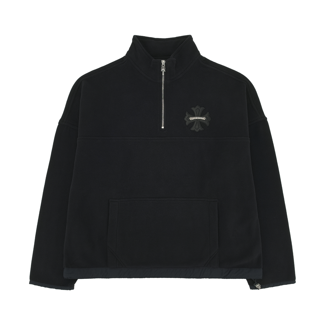- Chrome Hearts Fleece CH Plus Patch Quarter Zip Black