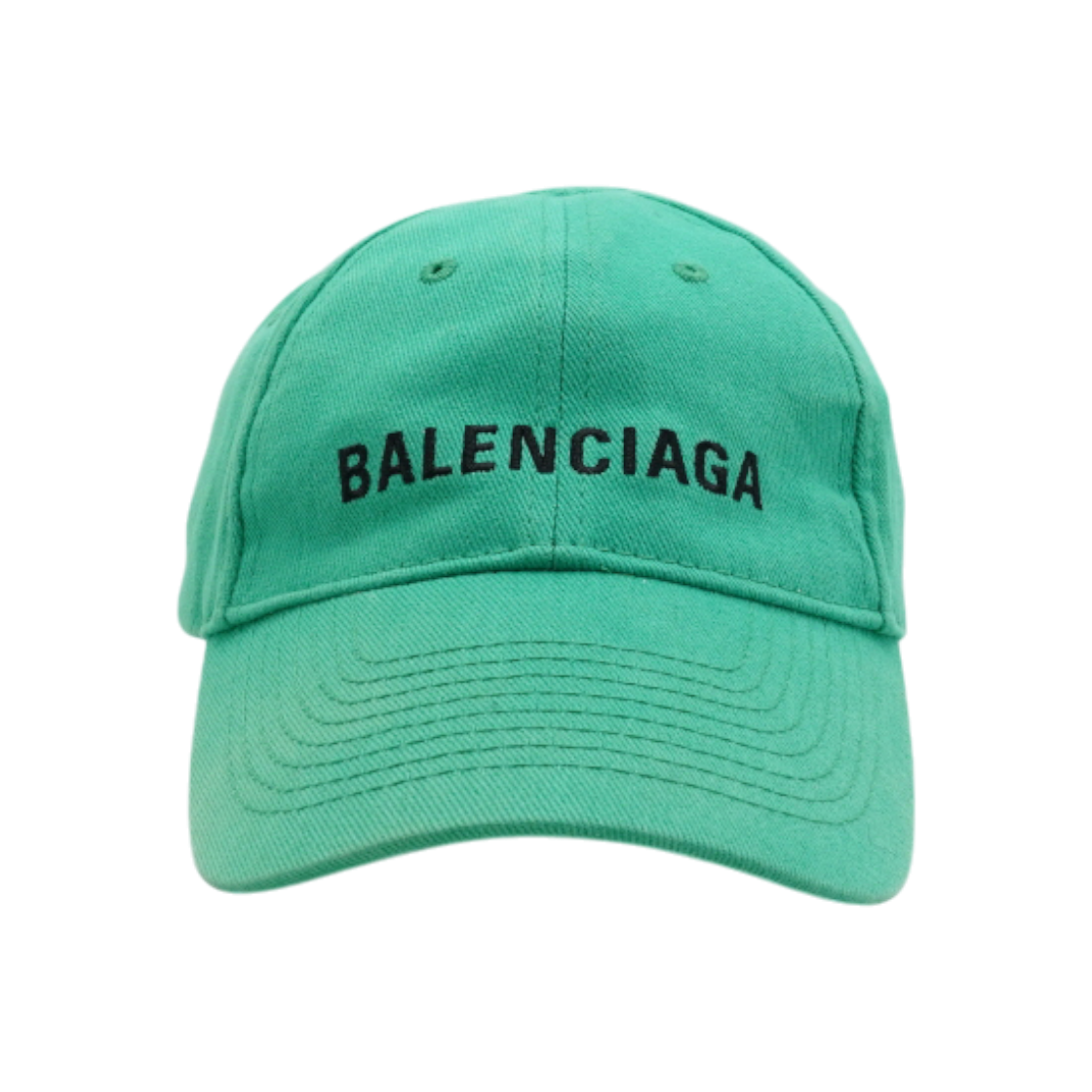ITQMKDHRFM2F Balenciaga Green Embroidered Logo Baseball Cap