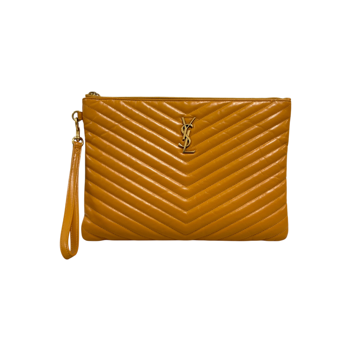 ITERWTELDA6I Saint Laurent Matelasse Gold Clutch Bag New Medium
