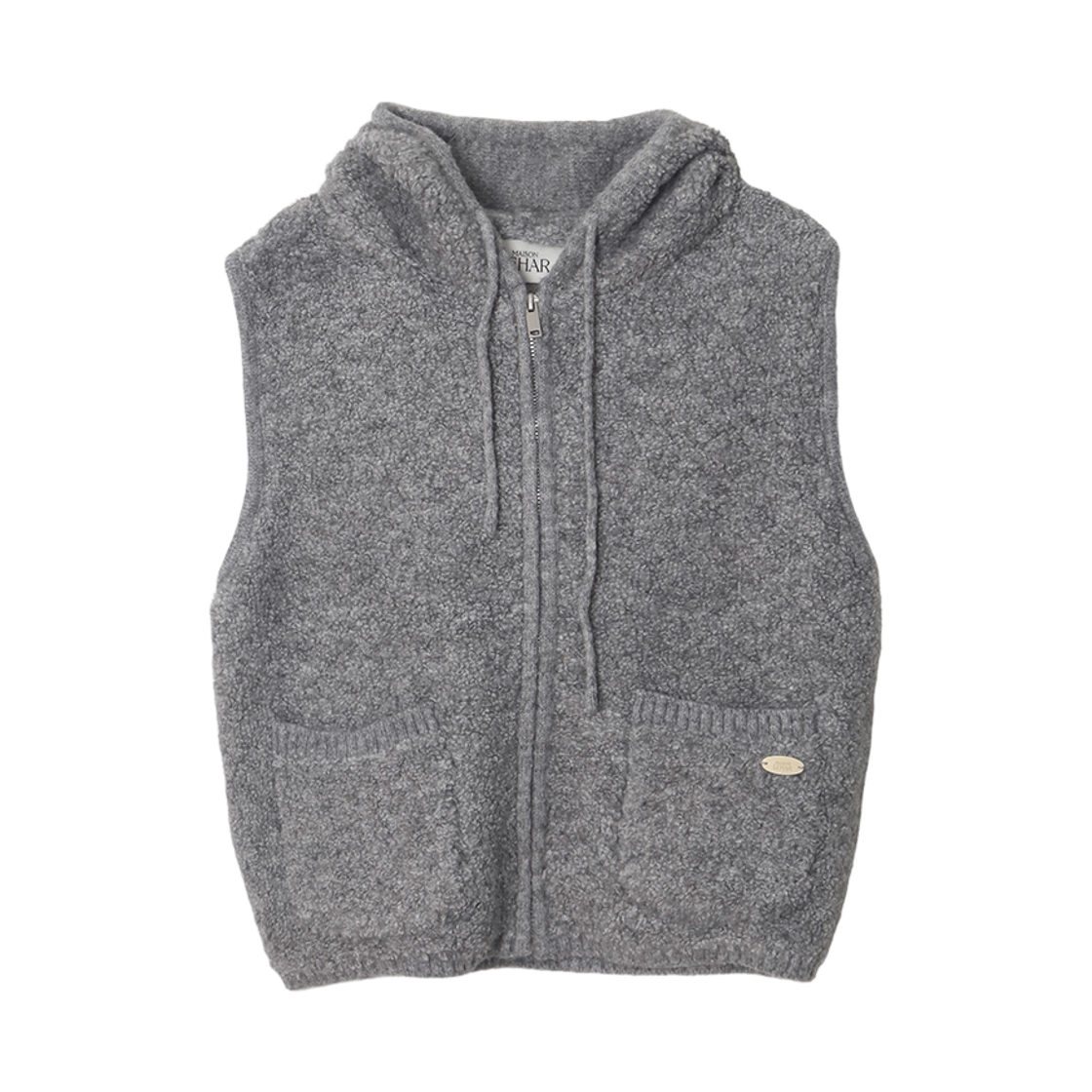 메종르하르 로웬 후드집업 니트 조끼 3color(maisonlehar Rowen Hood Zip-up Knit Vest 3color) - 2