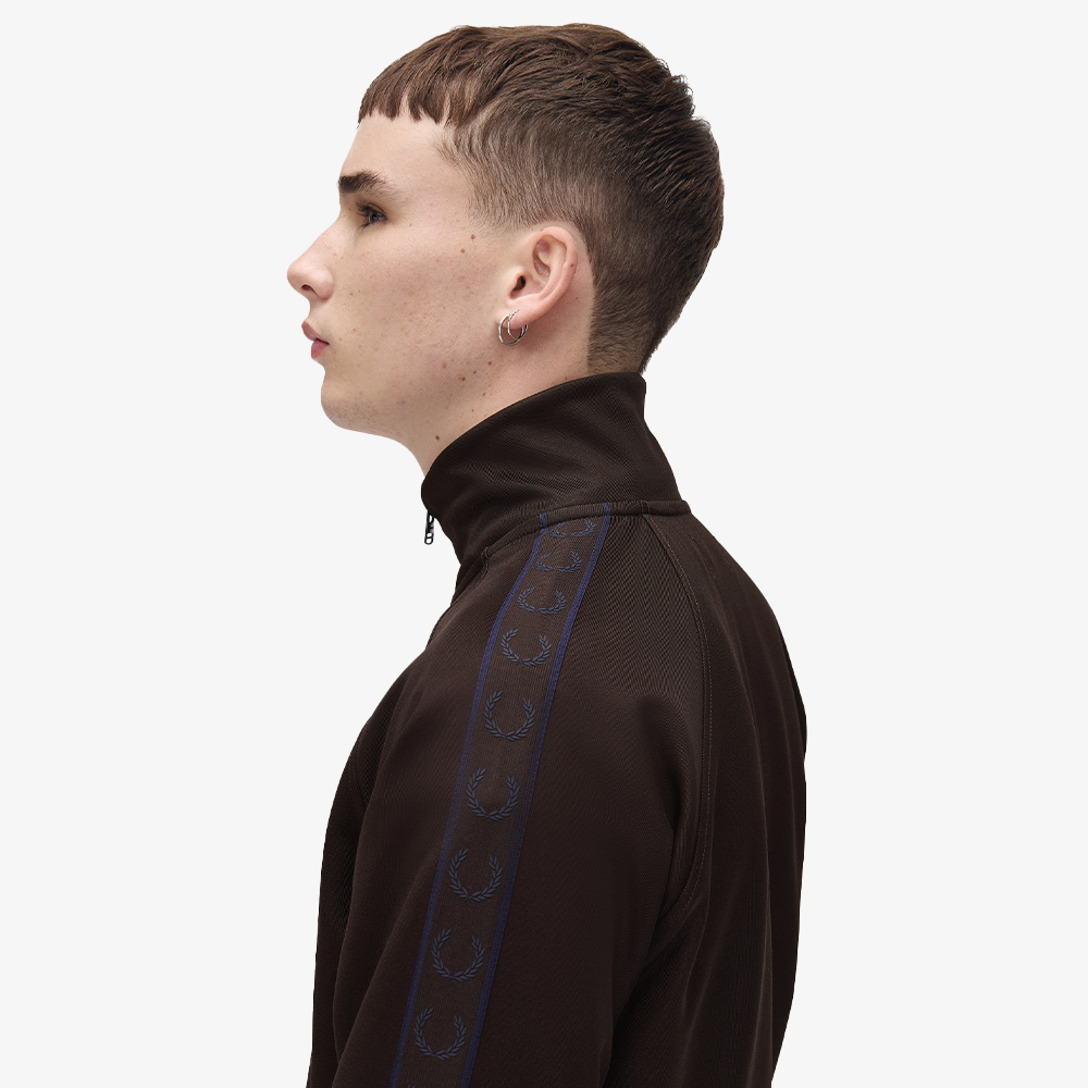 프레드페리 컨트라스트 테잎 트랙 재킷 리치브라운(Fred Perry Contrast Taped Track Jacket Rich Brown) - 5