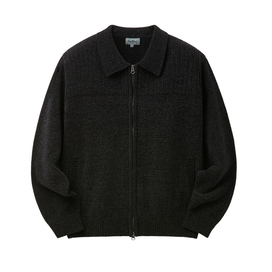 SAWAW26131BKX Series Chenille Shirt-Style Cardigan Black