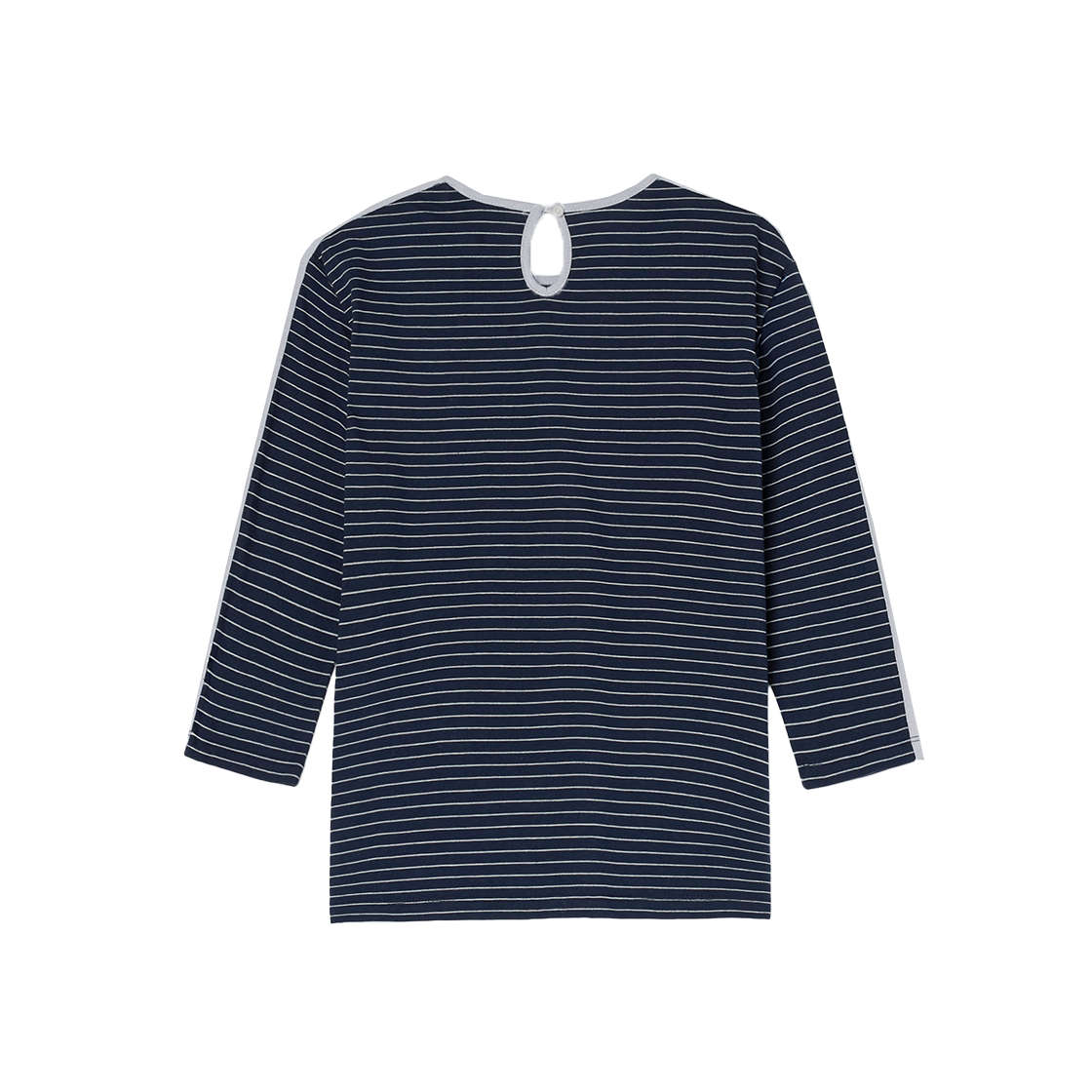 시메트릭 퍼센트 스트라이프 링거 티셔츠 네이비(symmetric percent Striped Ringer T-shirt Navy) - 2
