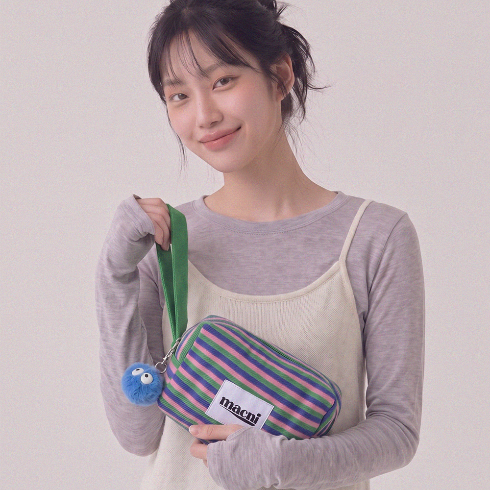 마크니 네모 브레드 파우치 스트라이프 그린(MACNI Nemo Bread Pouch Stripe Green) - 3
