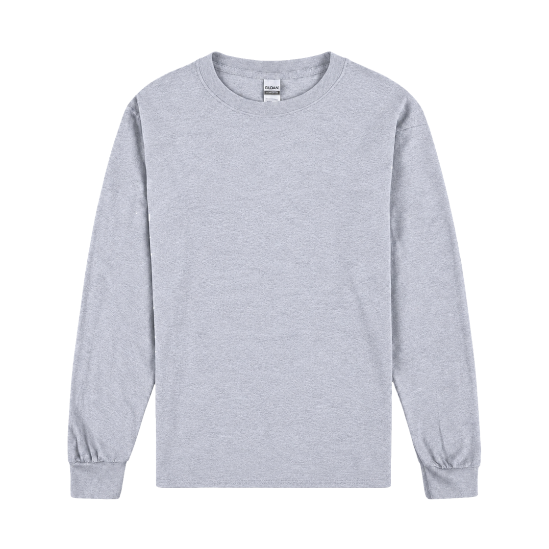 2400 Gildan Semi-cropped Long Sleeve T-shirt Grey