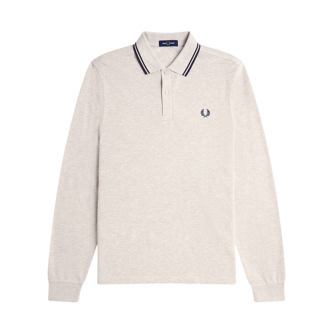 프레드페리 M3636 롱 슬리브 트윈 팁 프레드페리 셔츠 포리지말(Fred Perry M3636 L/S Twin Tipped FP Shirt Porridge Marl Anchor Grey)