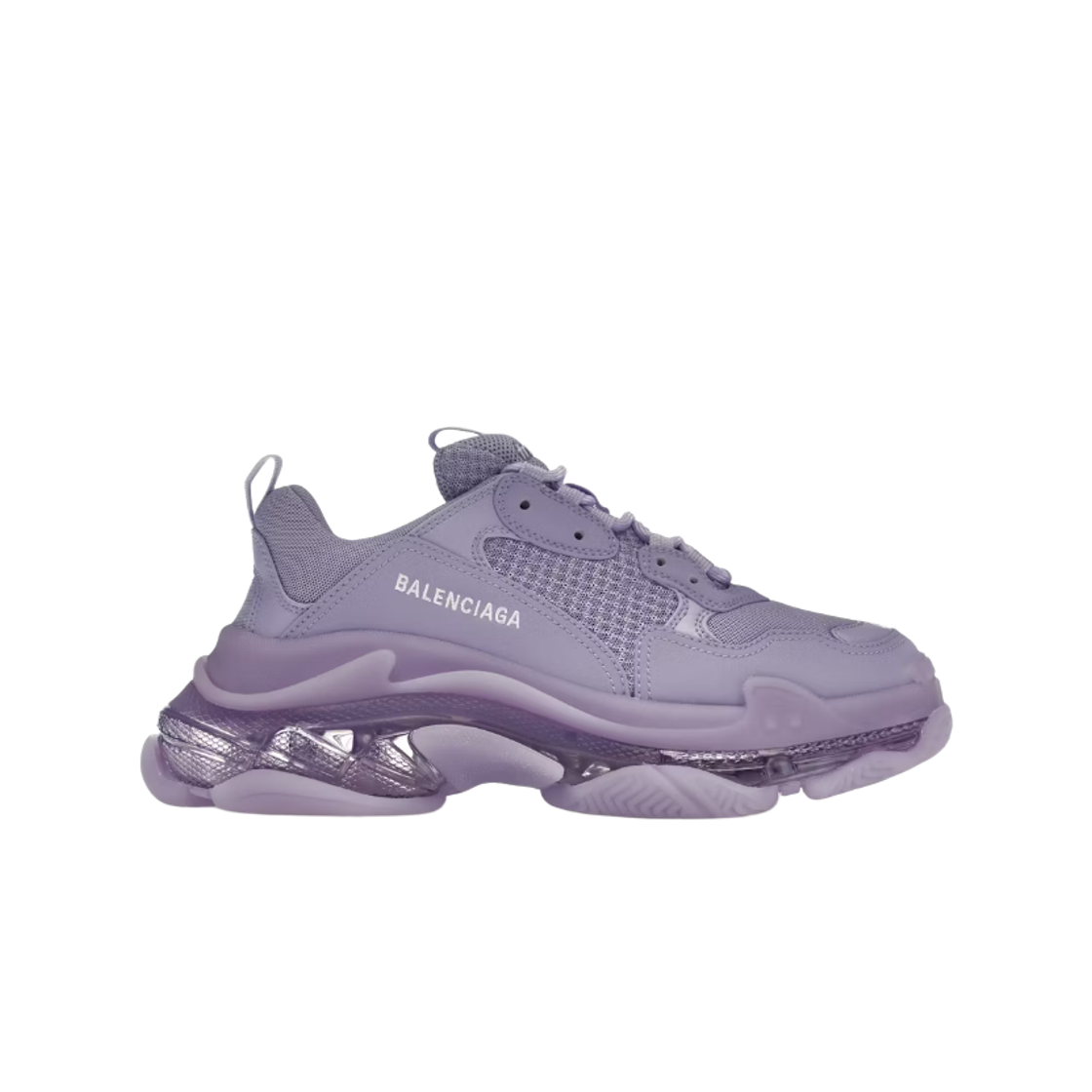 544351W2GA15890 (W) Balenciaga Triple S Sneakers Clear Sole Purple