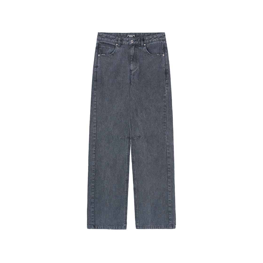 SW2E4PT23CH symmetric percent Straight-leg Stripe Jeans Charcoal