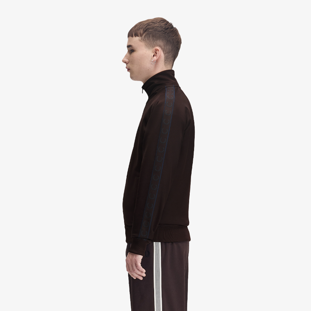 프레드페리 컨트라스트 테잎 트랙 재킷 리치브라운(Fred Perry Contrast Taped Track Jacket Rich Brown) - 4