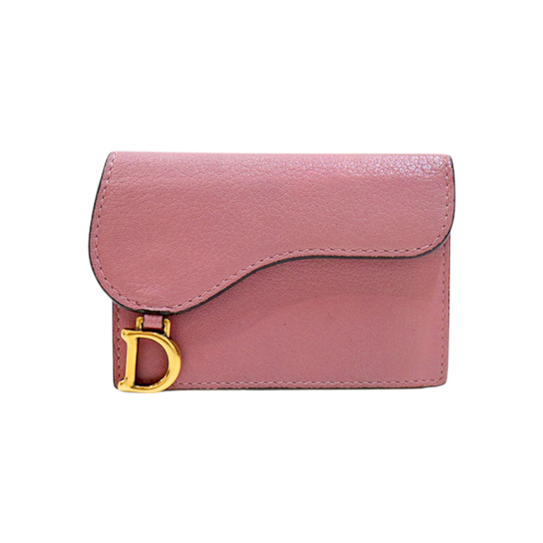 ITPRWU8IOVKS Dior Pink Leather Saddle Card Wallet