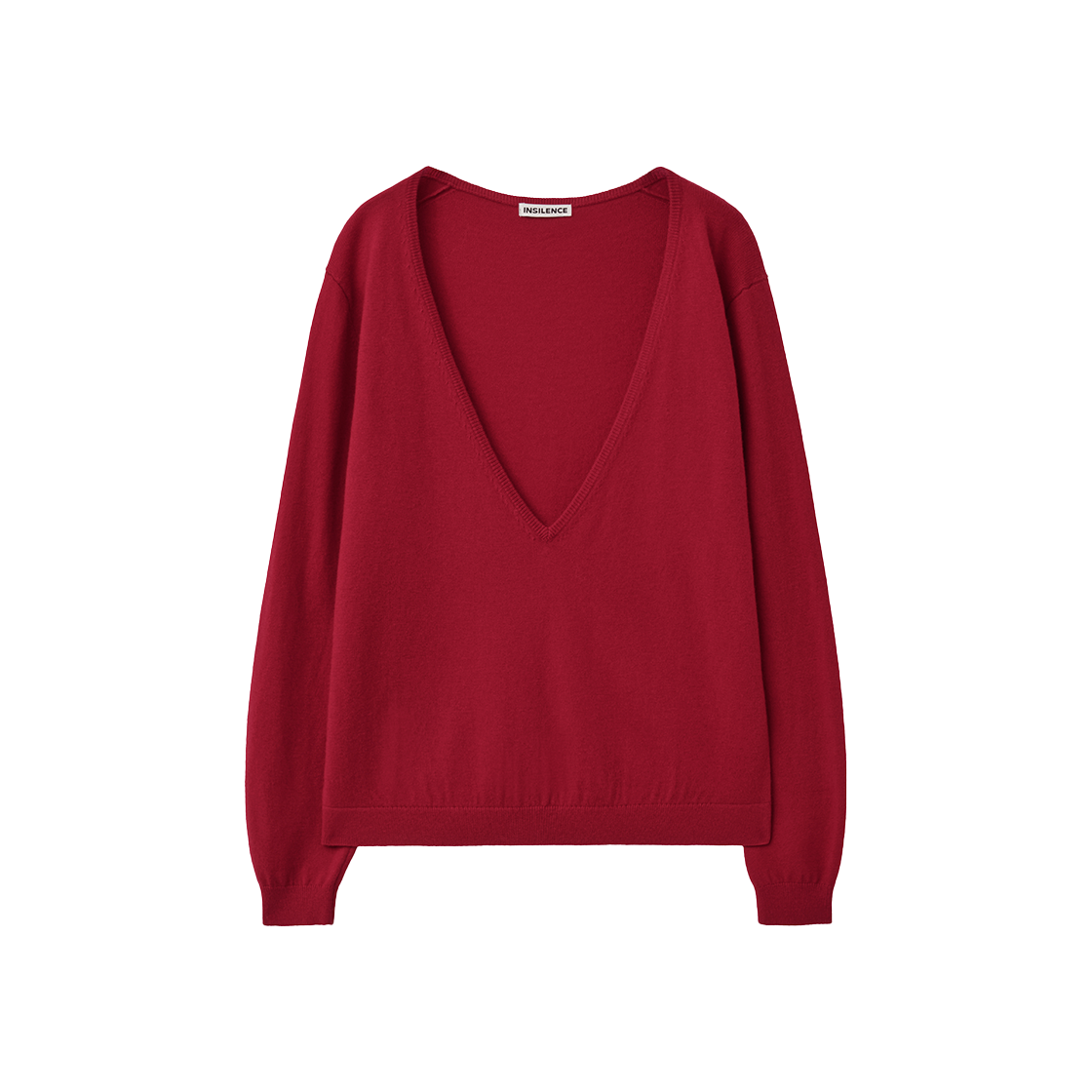 IW2F4KT72RE INSILENCE WOMEN Deep V-Neck Knit RED