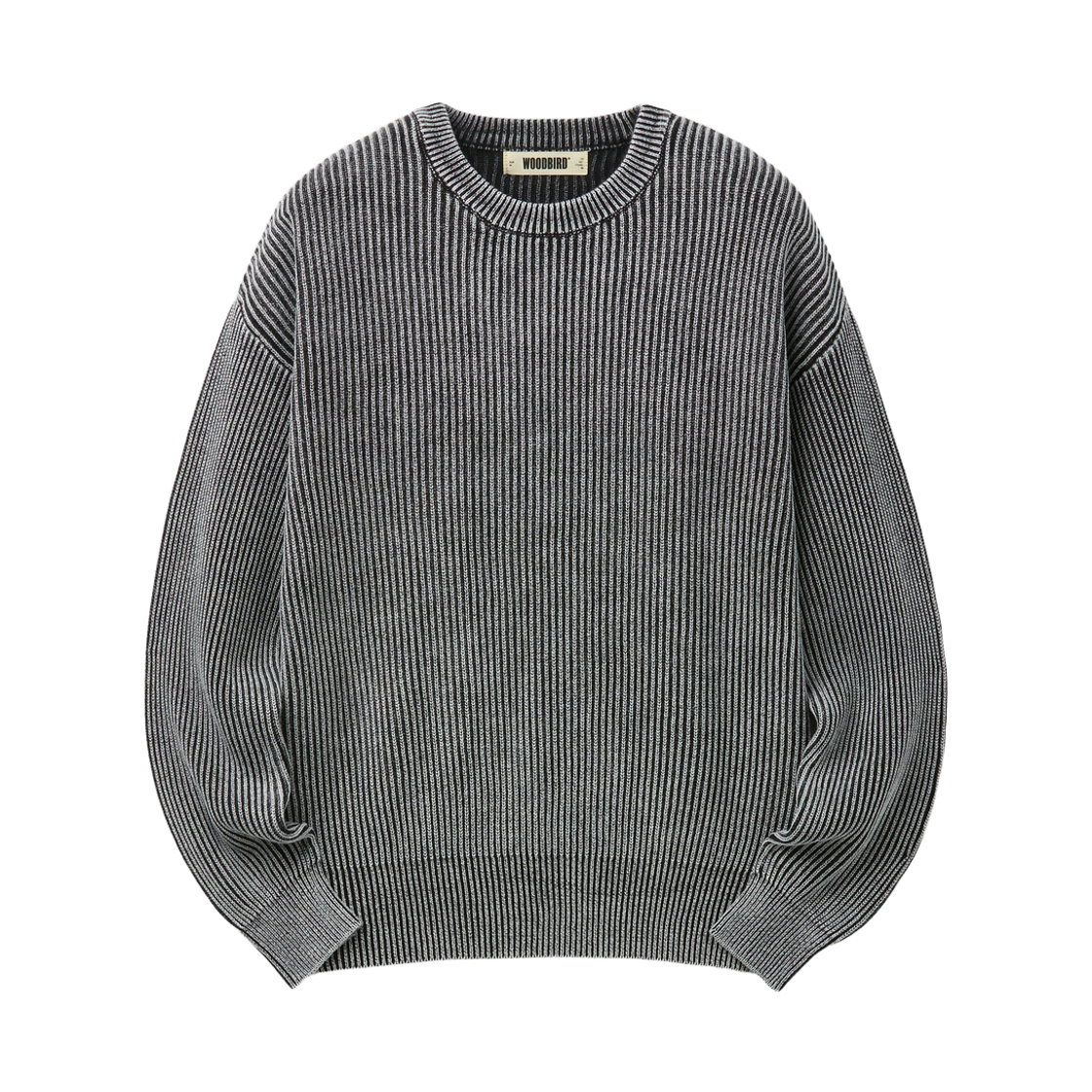 SOWAW26151BKX Series Woodbird Wbsake Washed Crew Sweater Black