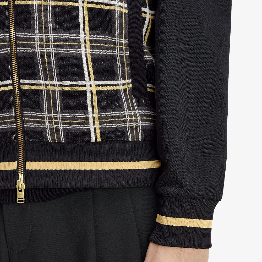 프레드페리 타탄 니트 프론트 트랙 재킷 블랙(Fred Perry Tartan Knitted Front Track Jacket Black) - 6