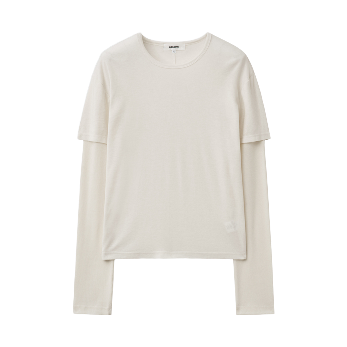 알렌느 레이어드 크롭 니트 탑 아이보리(Haleine Layered Cropped Knit Top Ivory (Xt311))