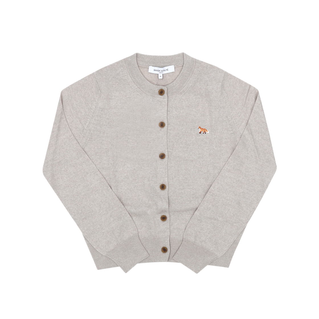PW00502KT1181 H218 [20% 쿠폰] (W) Maison Kitsune Baby Fox Merino Regular Cardigan Light Beige Melange