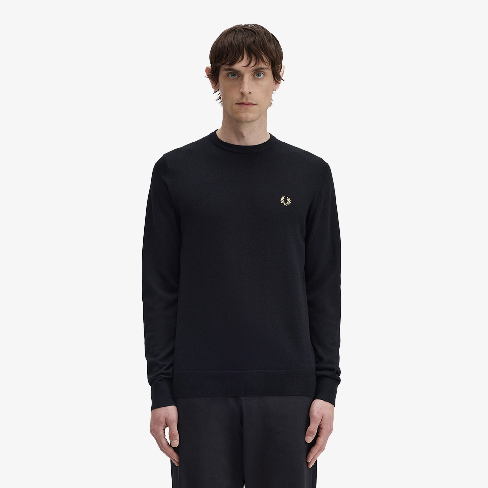 프레드페리 클래식 크루넥 니트 블랙(Fred Perry Classic Crew Neck Knit Black) - 3