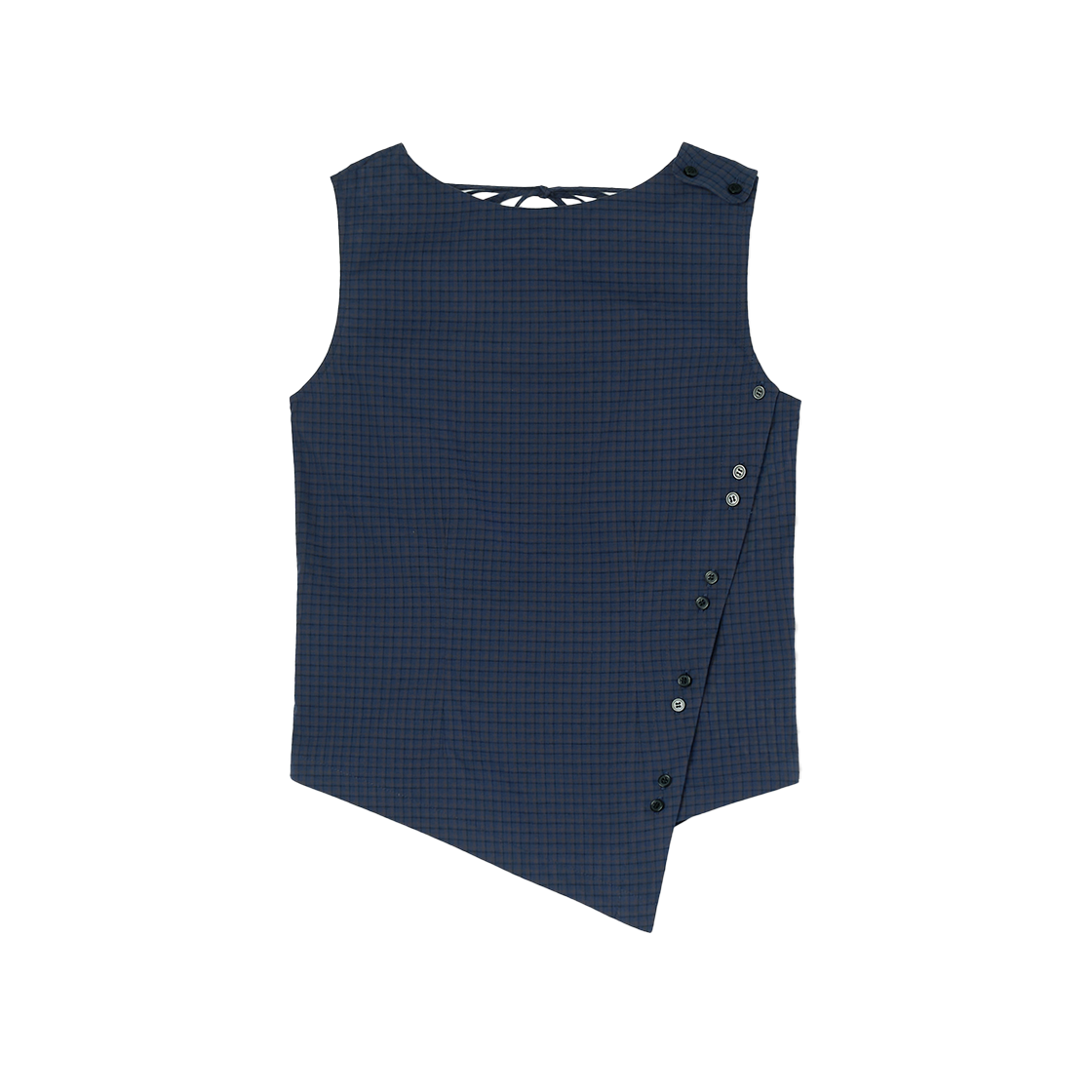 SW2F2SH02NV symmetric percent Two-Way Check Sleeveless Navy