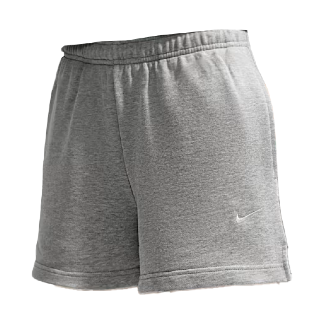 IM8541-063 (W) Nike Studio Fleece Lightweight Mid Rise Shorts Dark Grey Heather Sail - Asia