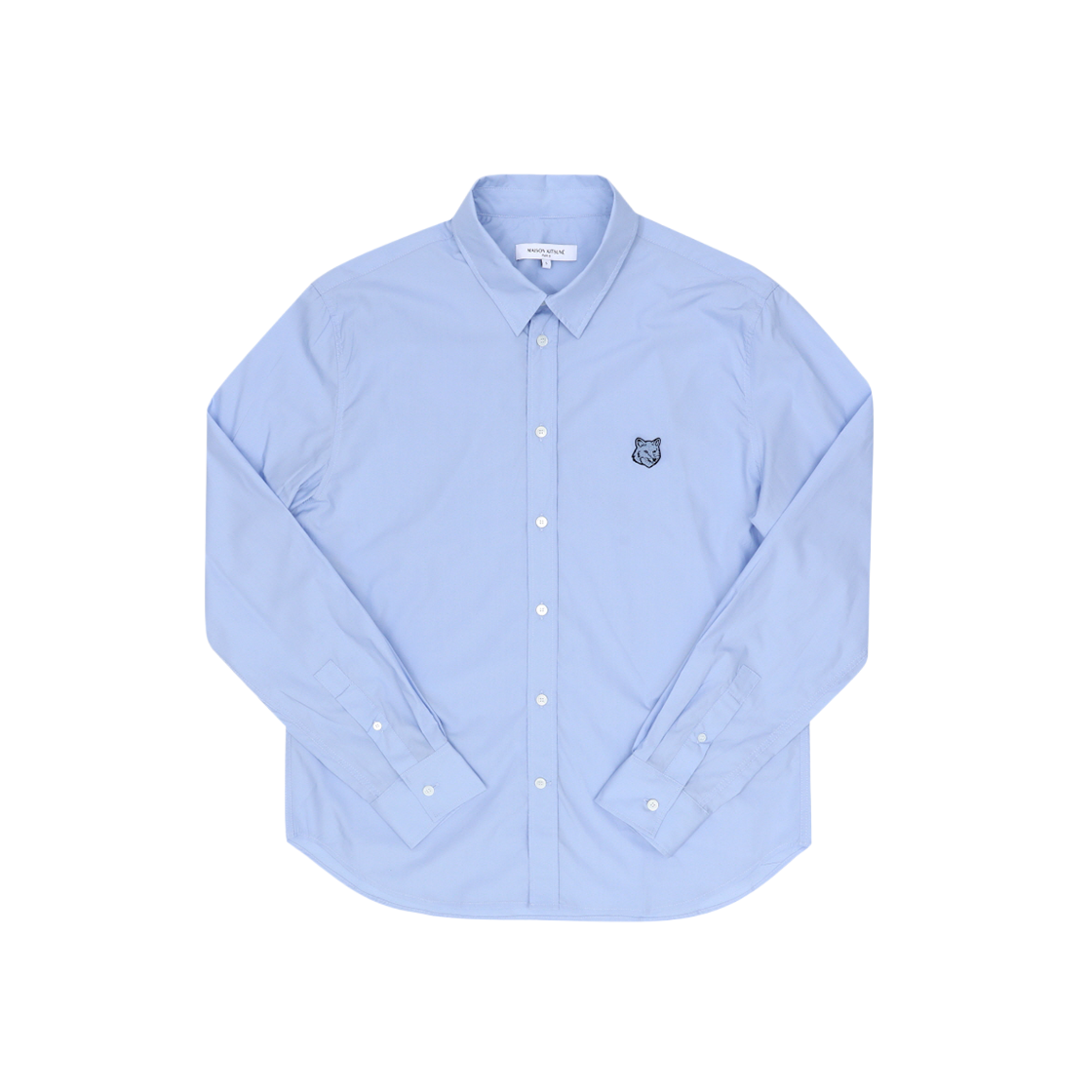QM00421WC5089 0434 [20% 쿠폰] Maison Kitsune Fox Head Patch Shirt Pure Blue