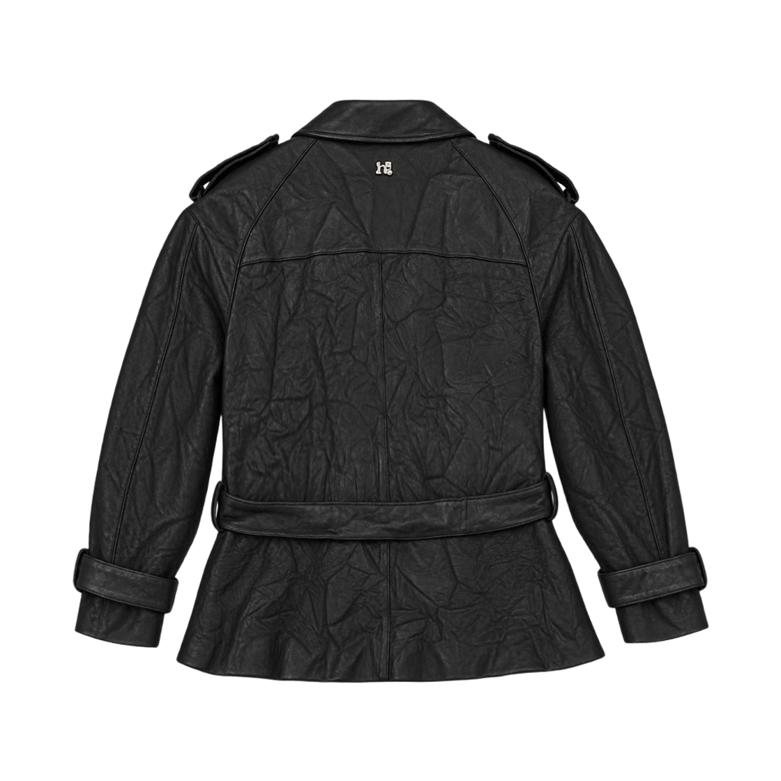 홀리넘버세븐 링클 벨티드 양가죽 재킷_블랙(Holy Number 7 Wrinkled Belted Lambskin Jacket_Black) - 2