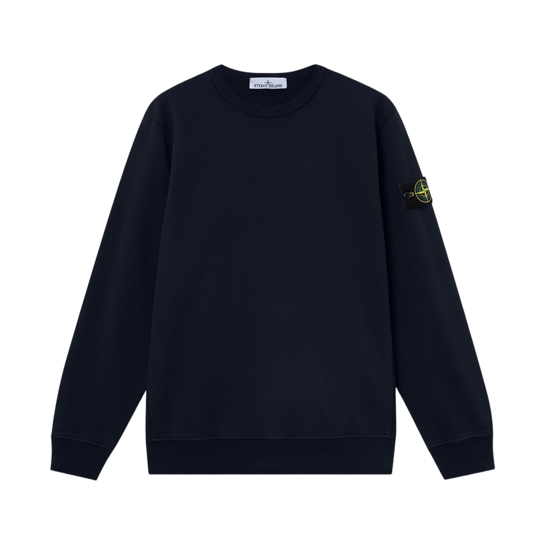 L2S1561000-49S0A20-V0020 Stone Island 6100049 Organic Cotton Fleece Regular Fit Crewneck Sweatshirt with Ribbed Inserts Navy Blue - 26FW