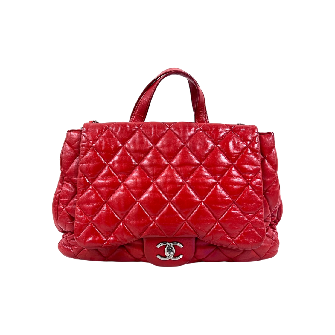 ITCGV432GFJN Chanel Double Flap Chain Tote Bag Red