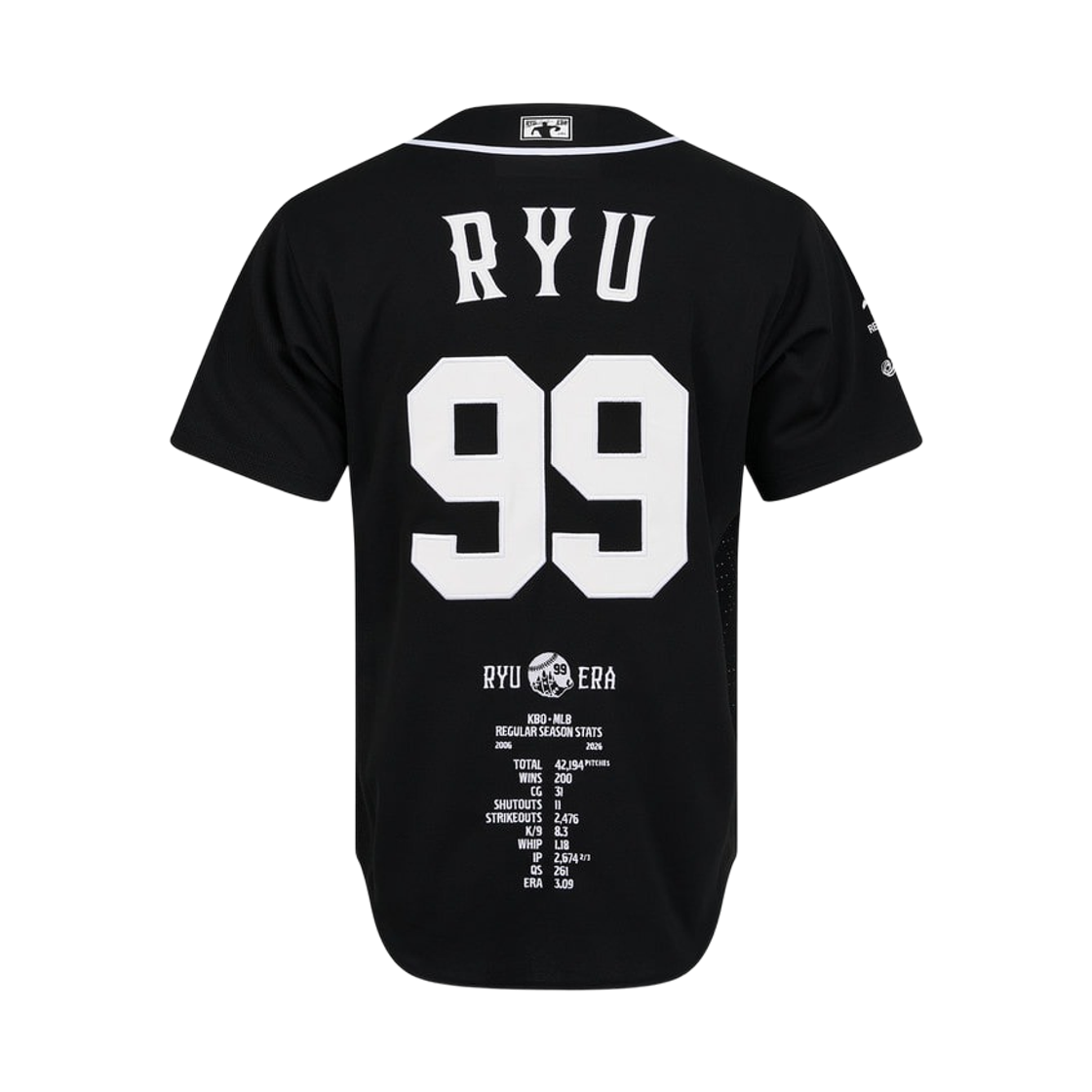 한화 이글스 스파이더 류현진 플레이어 브랜드 컬렉션 유니폼 블랙 류현진 (마킹 버전)(Hanwha Eagles Spyder Ryu Hyun Jin Player Brand Collection Uniform Black Ryu Hyun Jin (Marking Ver.)) - 2