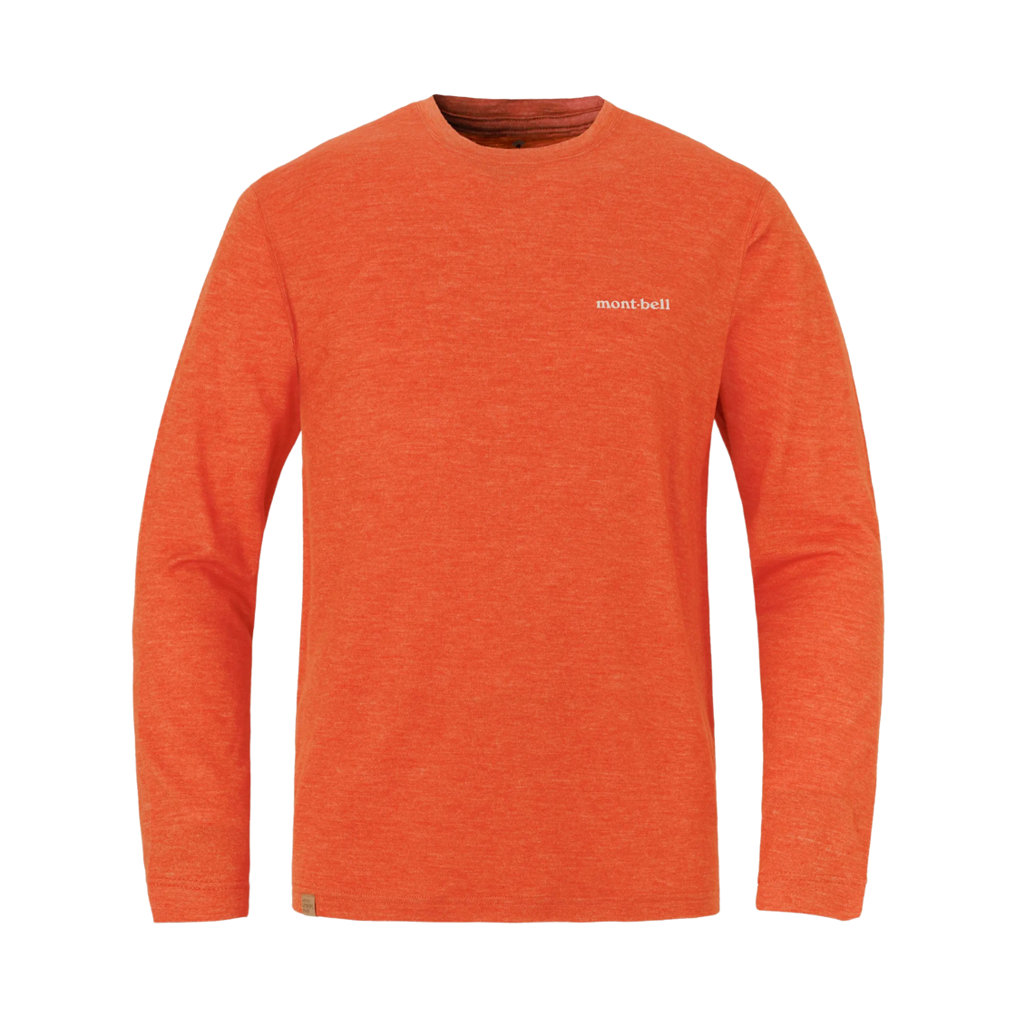 1114606 Montbell Merino Wool Plus Light Long Sleeve T-Shirt Orange
