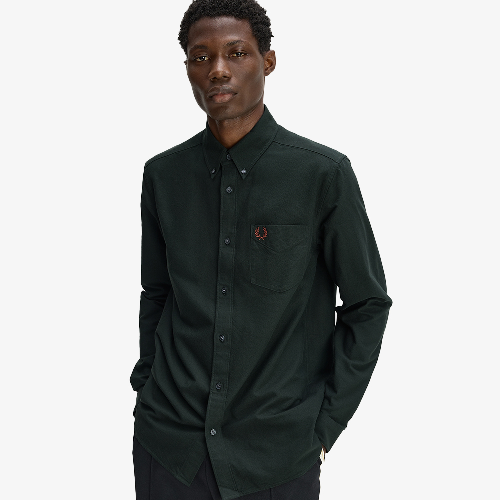 [KREAM 단독] 프레드페리 롱 슬리브 옥스포드 셔츠 나이트그린([KREAM 단독] Fred Perry L S Oxford Shirt Night Green) - 5