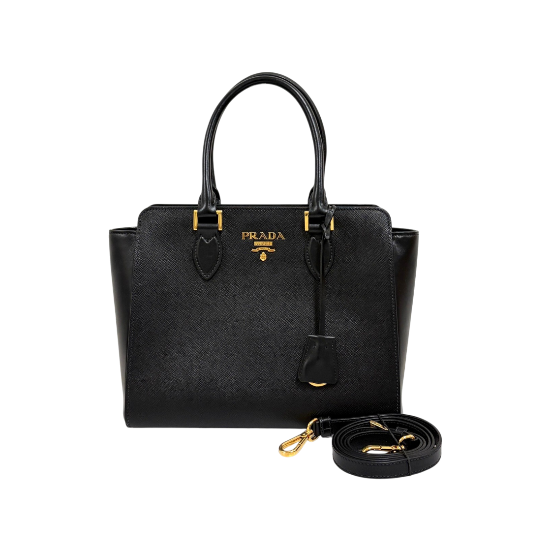 ITNVGUQ94NL4 Prada Saffiano Shoulder Bag Black