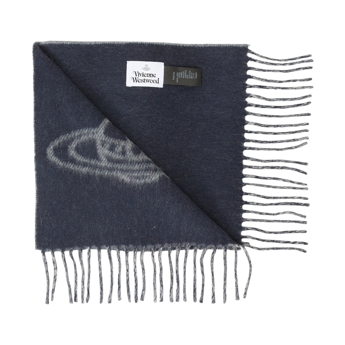 [17% 쿠폰] (W) 비비안 웨스트우드 더블 로고 머플러 미네랄 그레이([17% 쿠폰] (W) Vivienne Westwood Double Logo Muffler Mineral Grey) - 4