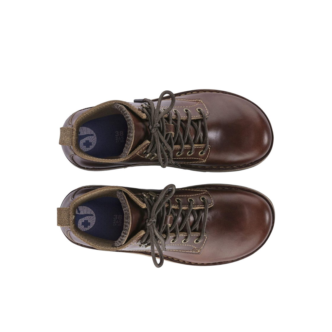 버켄스탁 버밍엄 레이스 미드 내츄럴 오일드 레더 로스트 - 레귤러(Birkenstock Birmingham Lace Mid Natural Oiled Leather Roast - Regular) - 2
