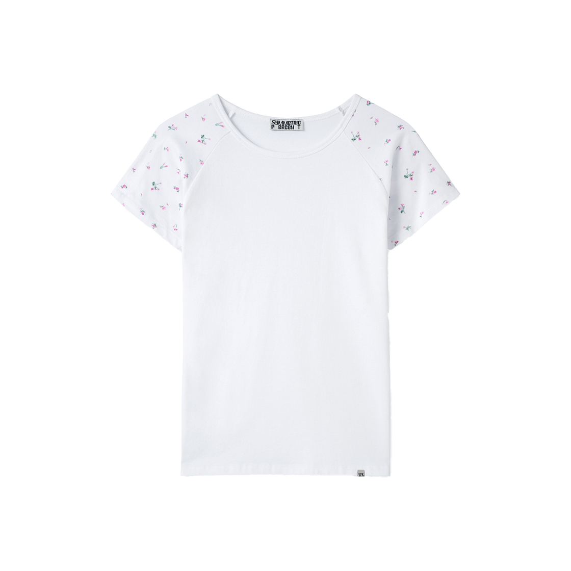 SW2F2TO22WH symmetric percent Raglan Floral T-shirt White