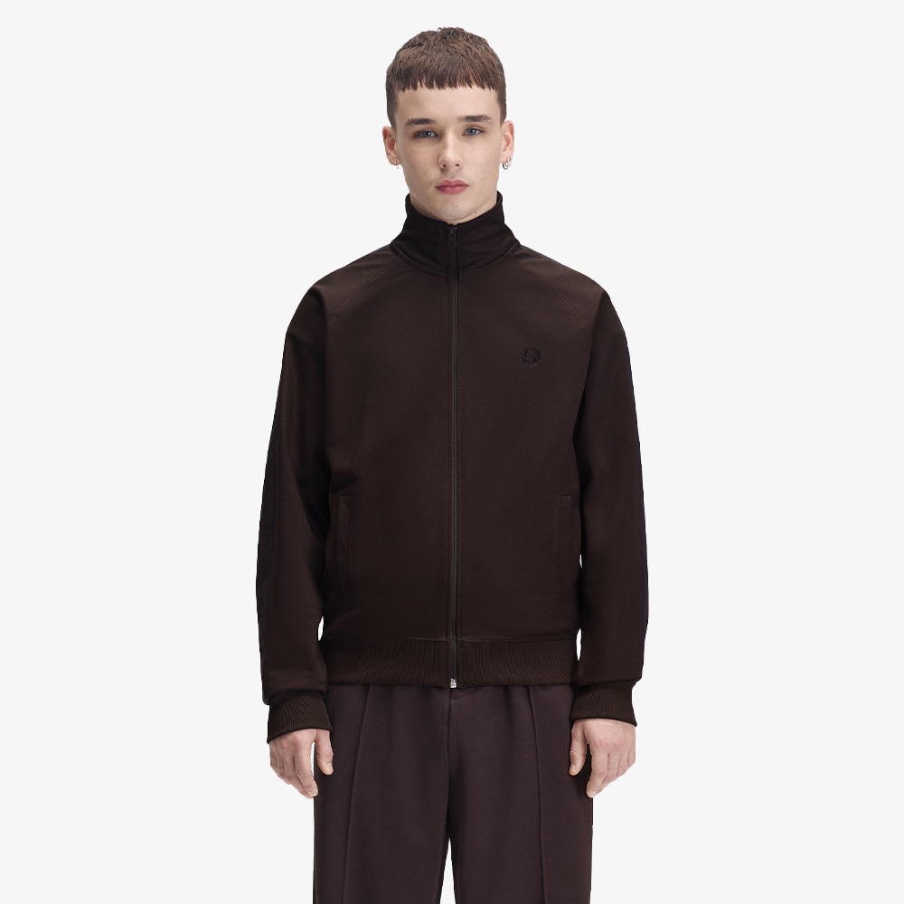 프레드페리 컨트라스트 테잎 트랙 재킷 리치브라운(Fred Perry Contrast Taped Track Jacket Rich Brown) - 3