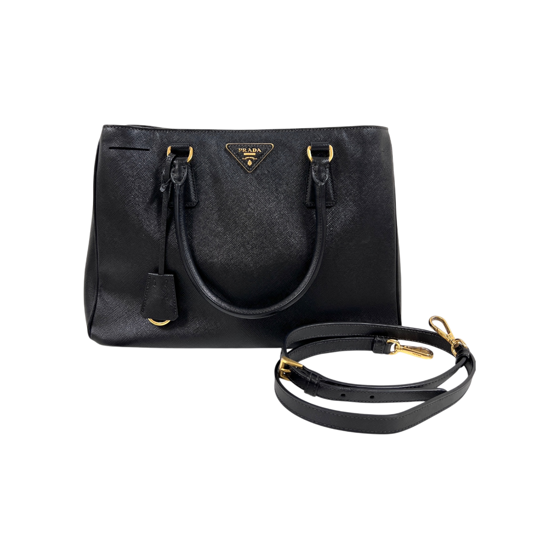 ITUGRFEKBRKG Prada Saffiano Tote Bag Black