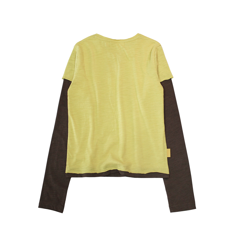 메인부스 아카이브 유닛 레이어드 티셔츠 옐로우(MAINBOOTH Archive Unit Layered T-Shirt Yellow) - 2