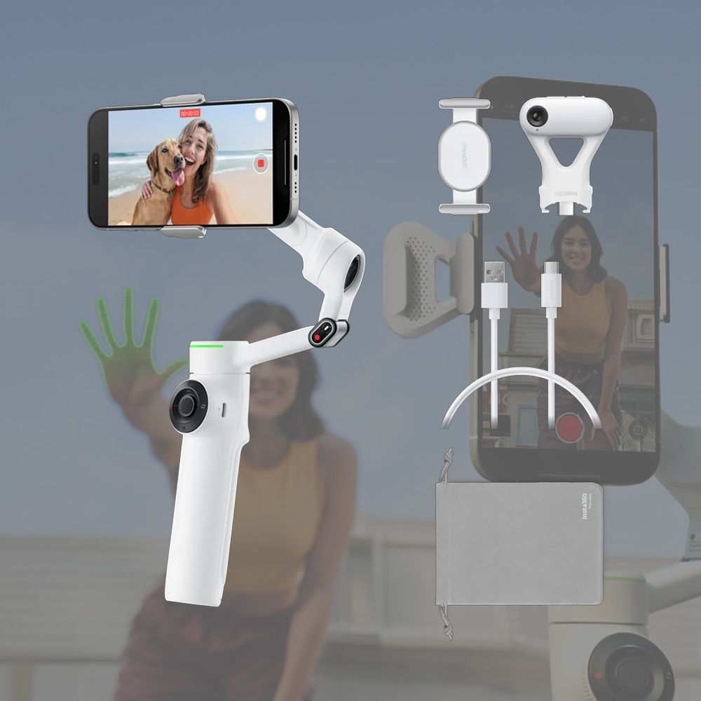 [리퍼]인스타360 Flow 2 Pro AI 트래커 번들 써밋화이트([360/PRD] Insta360 Flow 2 Pro AI Tracker Bundle - Summit White) - 2