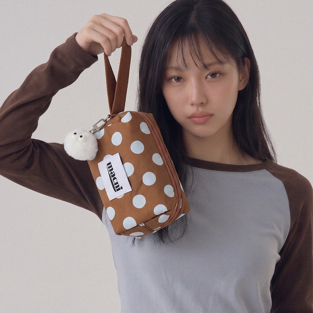 마크니 네모 브레드 파우치 도트 브라운(MACNI Nemo Bread Pouch Dot Brown) - 3