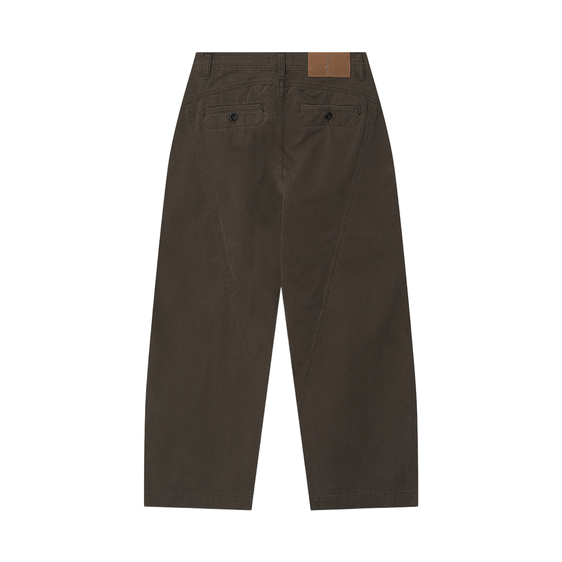 이우트  크리스 심 커브드 팬츠 브라운(EEUT Crease Seam Curved Pants Brown) - 2