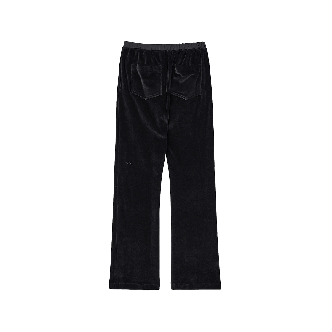시메트릭 퍼센트 스트레이트 레그 벨루어 팬츠 블랙(symmetric percent Straight-leg Velour Pants Black) - 2