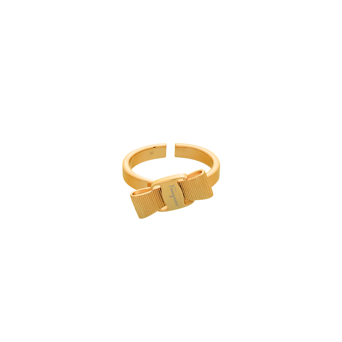 76 0545 0998983 [20% 쿠폰] (W) Ferragamo Bara Bow Ring Brass & Gold