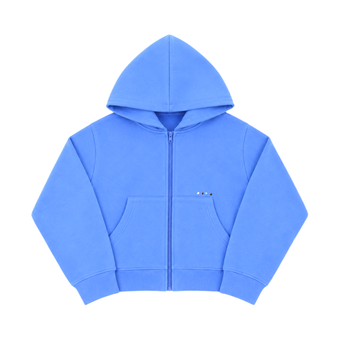 26FW51952 Kikozy Macaroon Hood zip up_Blue Soda