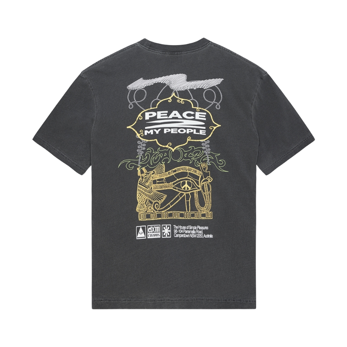 D263UTS539094 [6% 적립] Deus Ex Machina Easy Peacey Tee Charcoal