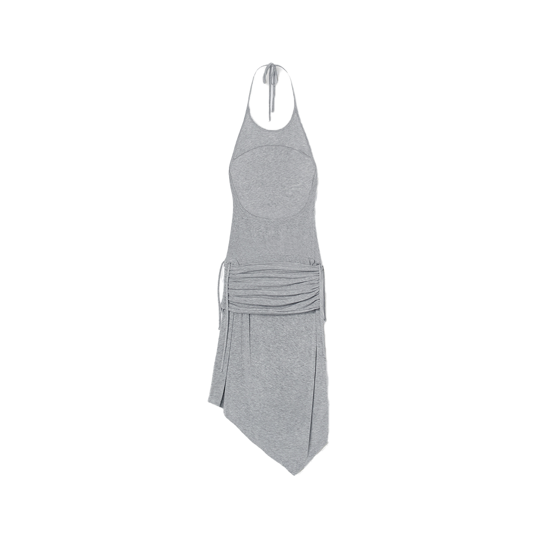 시메트릭 퍼센트 투웨이 셔링 저지 드레스 멜란지 그레이(symmetric percent Two-Way Shirring Jersey Dress Melange Grey) - 2