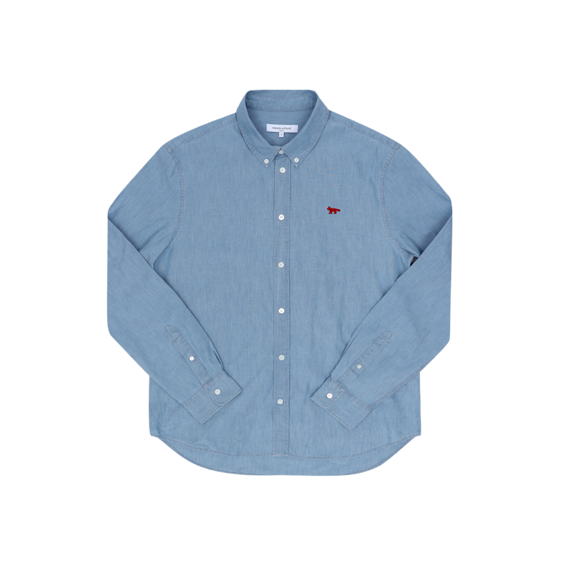 QM00426WC5006 0434 [20% 쿠폰] Maison Kitsune Profile Fox Regular Shirt Pure Blue