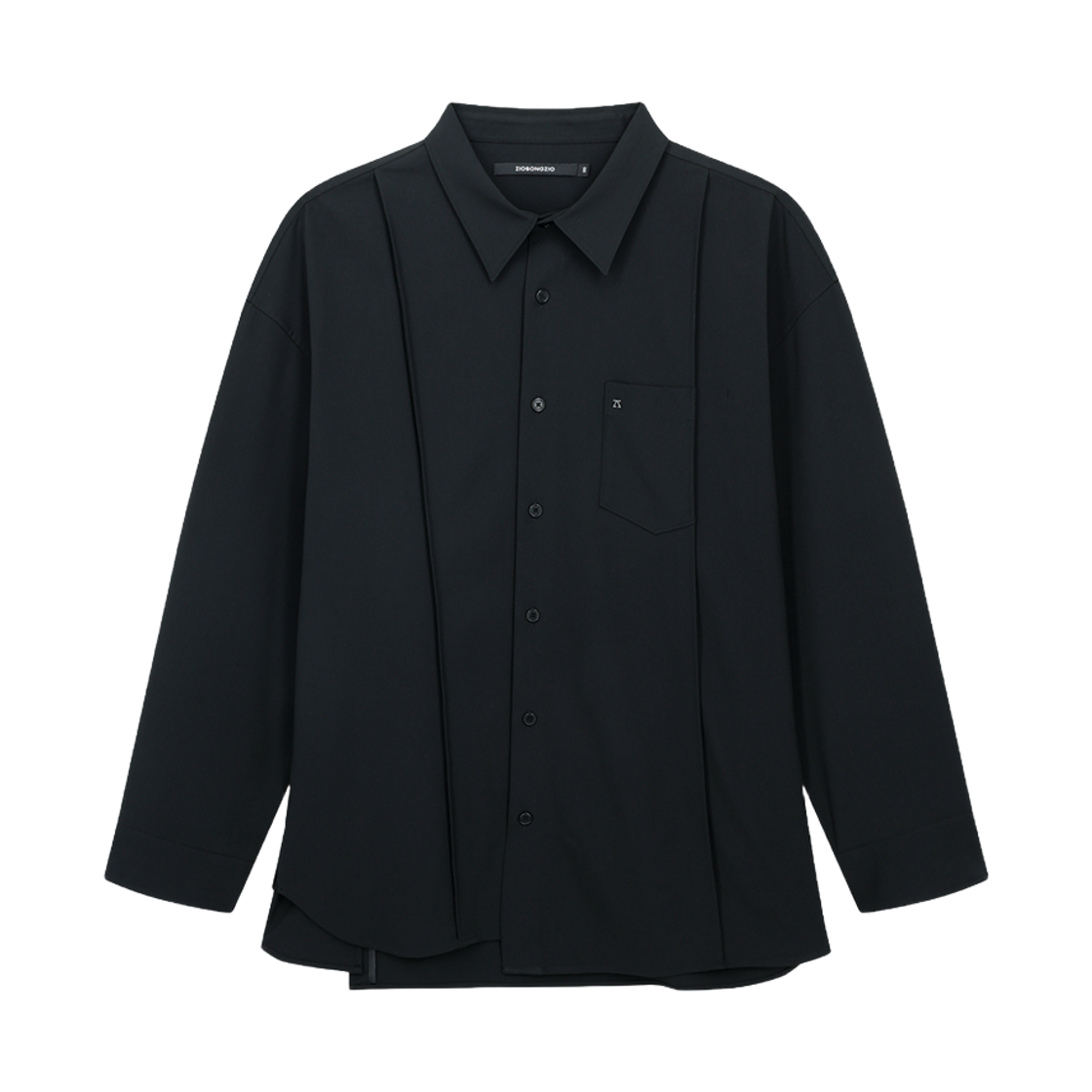 지오송지오 어시메트릭 셔츠 블랙 ZI5SH511BK(ZIOSONGZIO Asymmetric Shirt Black)