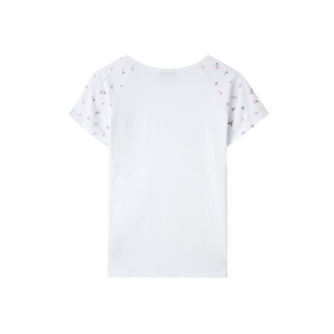 시메트릭 퍼센트 래글런 플로럴 티셔츠 화이트(symmetric percent Raglan Floral T-shirt White) - 2